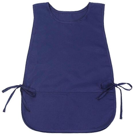 Lot de 4 tabliers de cordonnier avec 2 poches, blouse d'artiste imperméable bleue (1/5)