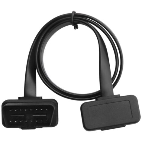 Câble d'extension plat de diagnostic OBD2 16 broches mâle vers femelle coudé pour voiture (1/5)