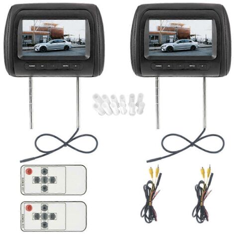 Lot de 2 moniteurs universels pour appuie-tête de voiture avec écran TFT LED de 7 pouces