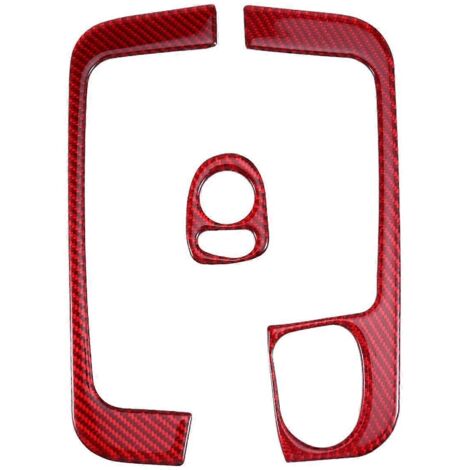 Autocollant décoratif rouge pour panneau de boutons de fenêtre (conduite à droite). (1/5)