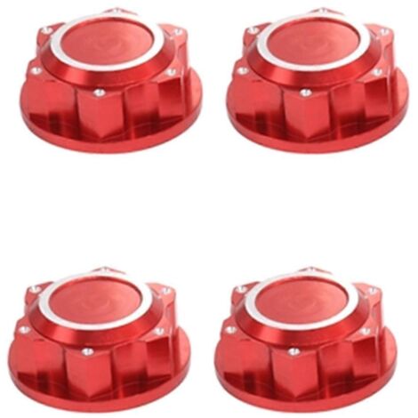 Écrous de roue hexagonaux rouges de 24 mm pour voiture RC Arrma 1/5 Kraton 8S Outcast 8S (1/5)