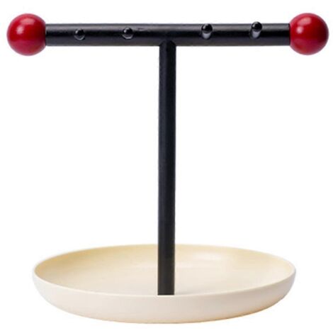 Plateau de rangement décoratif - Organisateur de bijoux, porte-clés, noir (1/5)