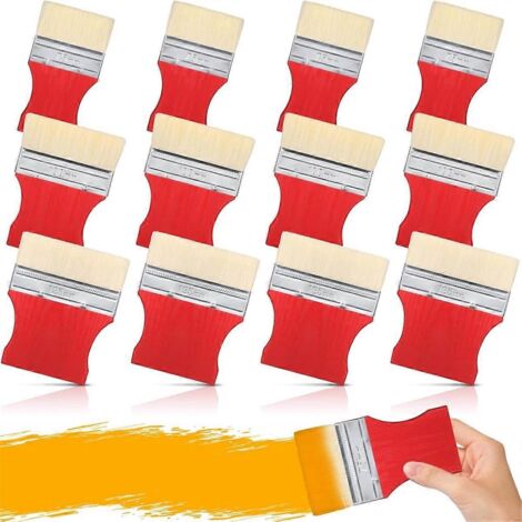 Ensemble de 12 pinceaux plats pour peinture à l'aquarelle et à l'huile (vente en gros) (1/5)