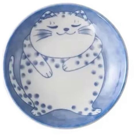 Assiettes à sauce en céramique, motif chat de dessin animé, assiette à sushi, A (1/5)