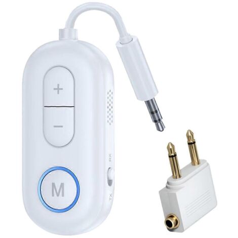Émetteur-récepteur audio Bluetooth stéréo avec micro blanc (1/5)