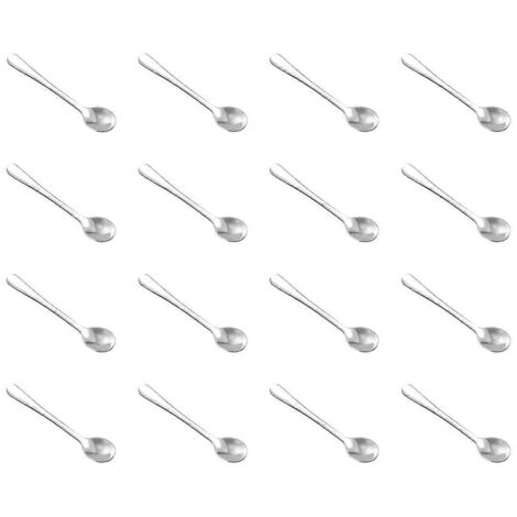 Lot de 16 mini-cuillères en acier inoxydable pour pots à épices, cuillères en métal (1/5)