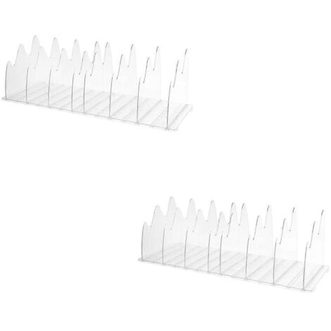Organisateur de sac à main pour placard, lot de 2 boîtes de rangement transparentes en acrylique pour sacs à main (1/5)