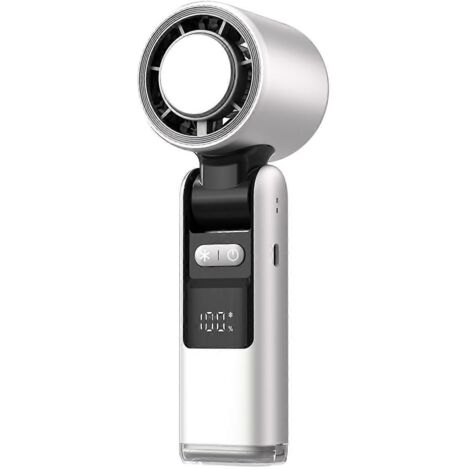 Ventilateur portable rechargeable par USB, vitesse réglable, affichage numérique, C (1/5)