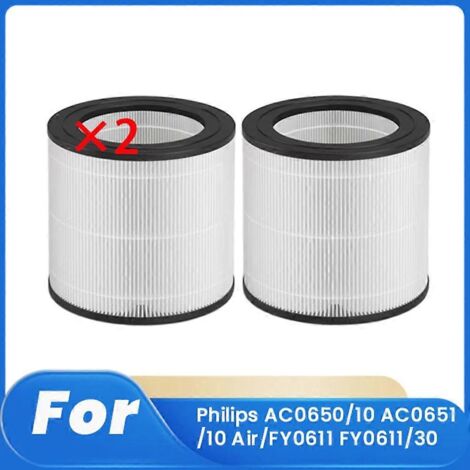 Lot de 2 filtres de nettoyage pour AC0650/10 AC0651/10 Air/FY0611 (1/5)