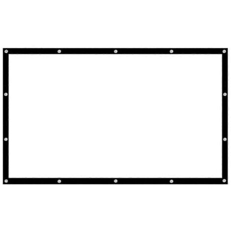 Rideau de projecteur simple 16:9, écran portable HD de 150 pouces