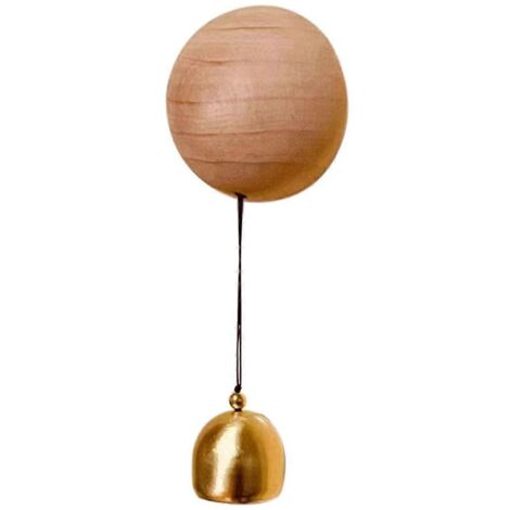 Sonnette de porte vintage en bois, carillon éolien rétro, décoration murale de jardin extérieur (1/5)