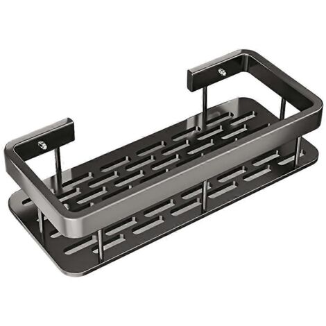 Étagère de salle de bain triangulaire d'angle sans perçage, 1 pièce (1/5)