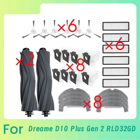 Lot de 30 brosses principales pour robot aspirateur D10 Plus Gen 2 (1/5)
