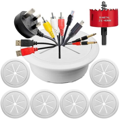 Kit de gestion des câbles muraux A, 6 cache-câbles TV 60 mm (2-3/8 po) (1/5)