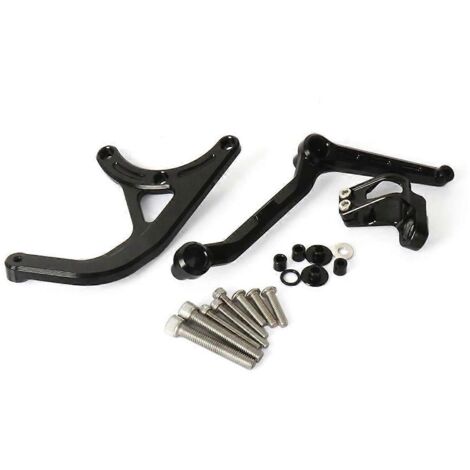 Kit de support d'amortisseur de direction réglable pour moto, noir (1/5)