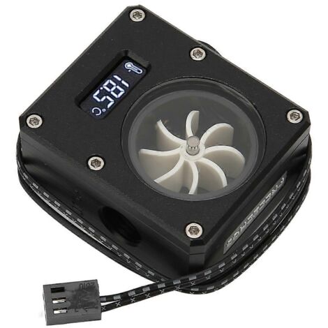 Indicateur de débitmètre pour refroidissement liquide PC 12 V, petit format, 3 broches, noir (1/5)