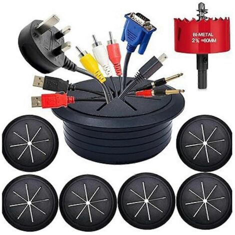 Kit de gestion des câbles muraux B : 6 cache-câbles TV de 60 mm (2-3/8 po) (1/5)