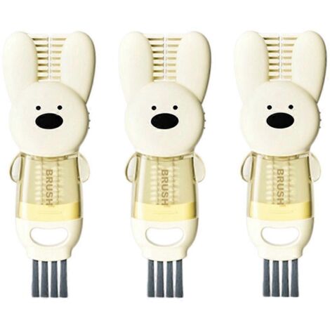 Lot de 3 brosses multifonctions 3 en 1 pour couvercles, couleur beige. (1/5)