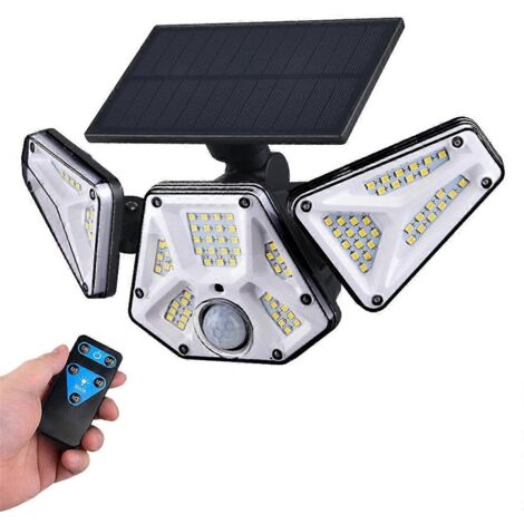 Lampe solaire extérieure avec télécommande, lampe de sécurité solaire (1/5)