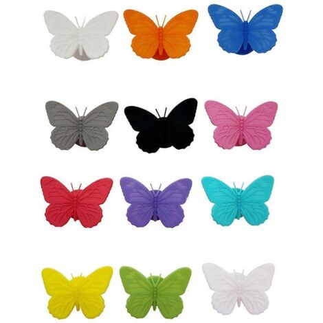 Lot de 12 marque-verres en silicone, 12 couleurs réutilisables. (1/5)