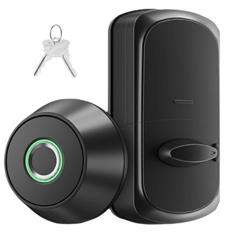 Serrure de porte à reconnaissance d'empreintes digitales, verrou de sécurité avec application de comptage (1/5)