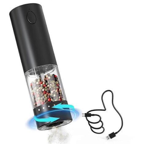 Moulin à poivre électrique rechargeable, moulin à sel, moulin à poivre 70 ml (1/5)