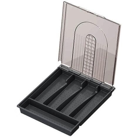 Boîte de rangement portable pour couverts, hermétique et anti-poussière, avec couvercle. (1/5)