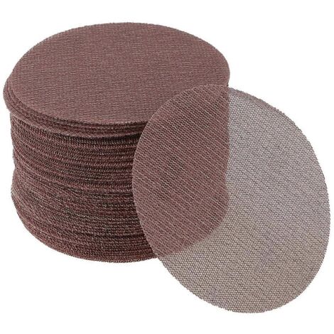 Lot de 50 filets de ponçage Abranet de 12,7 cm (5 pouces) avec système auto-agrippant et boucle anti-poussière. (1/5)