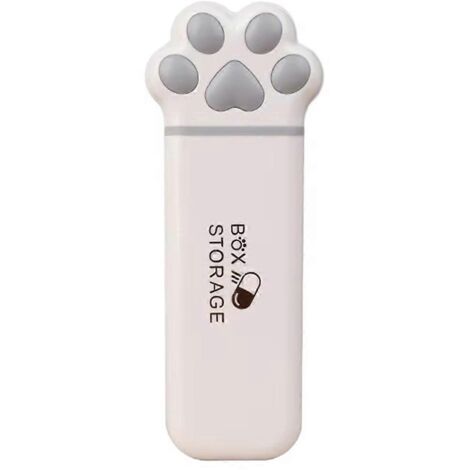 Boîte de rangement pour chat miniature, grise, pour médicaments, bijoux et petits objets (1/5)