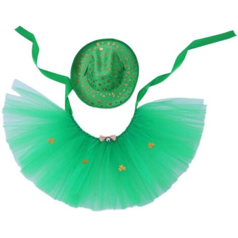 Costumes pour animaux de compagnie pour le festival irlandais : chats et chiens, chapeaux trèfle, costumes pour animaux de compagnie (1/5)