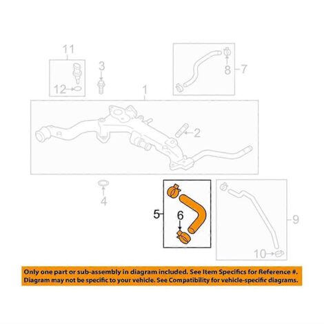 Ensemble de 2 raccords de tuyau PCV 11821AA660 21204AB230 pour noir (1/5)