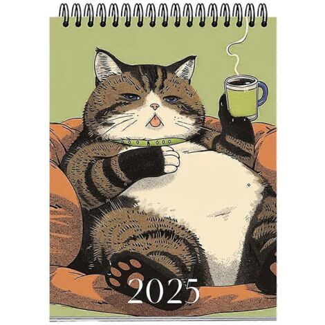 Calendrier 2025 avec chatons, calendrier des phases de la lune, agenda mensuel (voir illustration) (1/5)