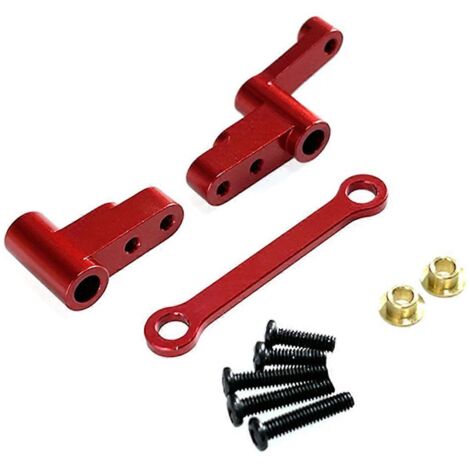 Kit de bras de direction pour voiture RC 1/14 14301/302, pièces améliorées, rouge (1/5)