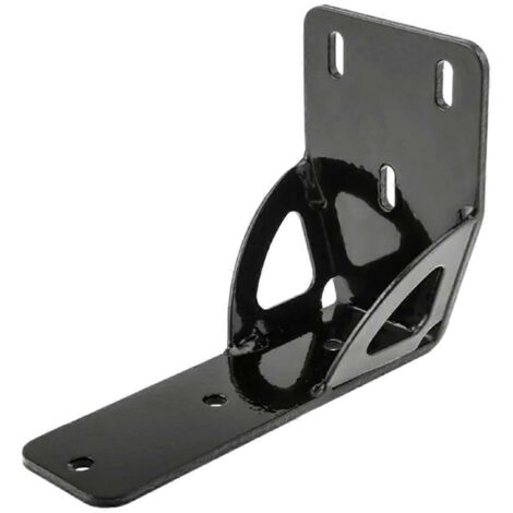 Support de store de 50 mm de large - Trous pré-percés de 8 mm avec renfort - Noir (1/5)