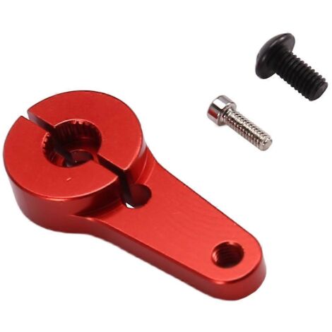 Lot de 5 bras de servo RC en métal M3 25T, bras en aluminium de 31 mm, rouge (1/5)