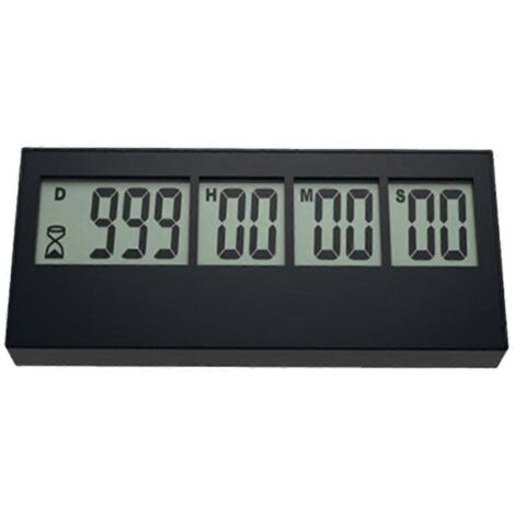 Compteur numérique de jours et d'heures 999 jours (noir) (1/5)