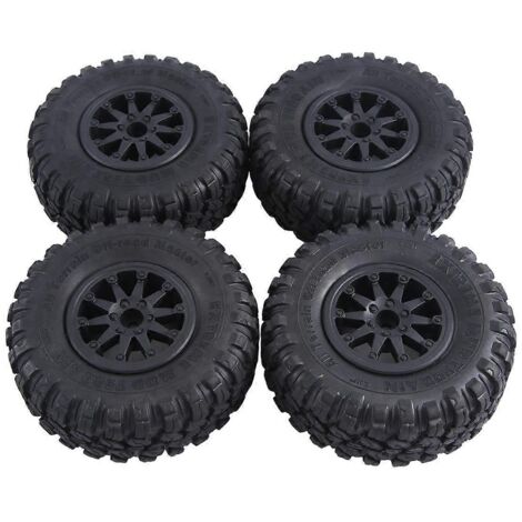 Pneus en caoutchouc 118 x 44 mm (2,2 pouces) et jante Beadlock en plastique, noirs (1/5)