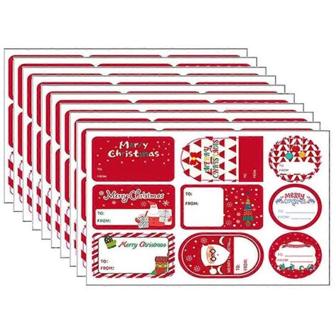Étiquettes cadeaux de Noël, autocollants cadeaux, étiquettes nominatives cadeaux de Noël (voir photo) (1/5)