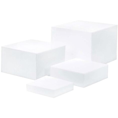 Présentoir de buffet cubique, support à gâteaux, présentoir à desserts, rehausseur blanc (1/5)