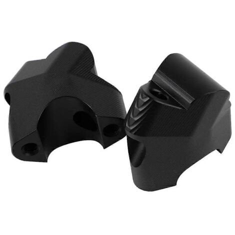 Support de rehausseur de guidon de moto, fixation pour guidon reculé, noir (1/5)