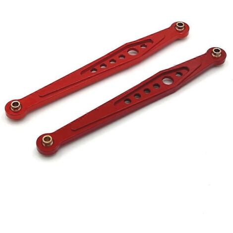 Kit de biellettes de direction arrière fixes pour voiture RC 1/12 rouge (1/5)