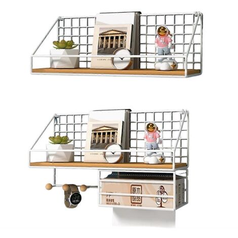 Cadre mural, cadre mural flottant, étagère de rangement décorative pour chambre, blanc (1/5)