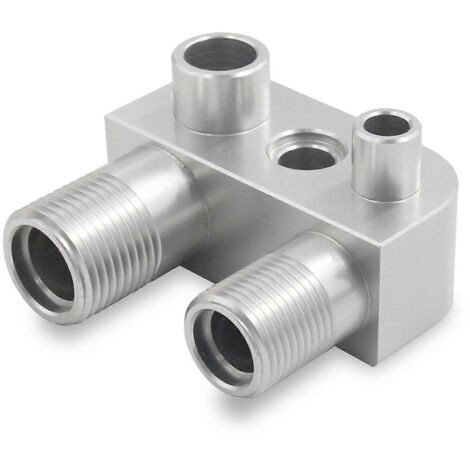 Adaptateur de compresseur de climatisation pour conversion moteur LSX (argenté) (1/5)