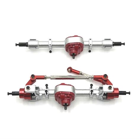 Essieux avant et arrière pour voiture radiocommandée MNMODEL 1/12 MN82 LC79 MN78, rouge (1/5)