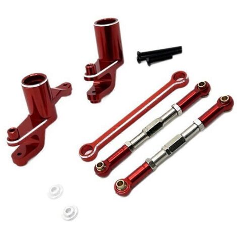 Kit de direction à biellettes pour voiture RC 1/12 rouge (1/5)