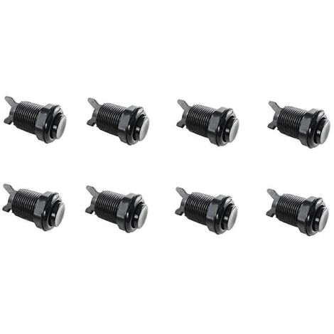 Bouton-poussoir, écrou de 28 mm pour borne d'arcade américaine, noir (1/5)