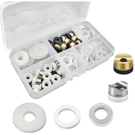 Lot de 50 joints pour pistolet à peinture sans air, joints d'étanchéité pour embout, entretoises plates en nylon (voir illustration). (1/5)