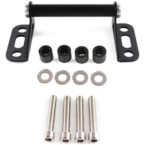 Support de téléphone portable pour moto, plaque de fixation pour navigation, noir (1/5)