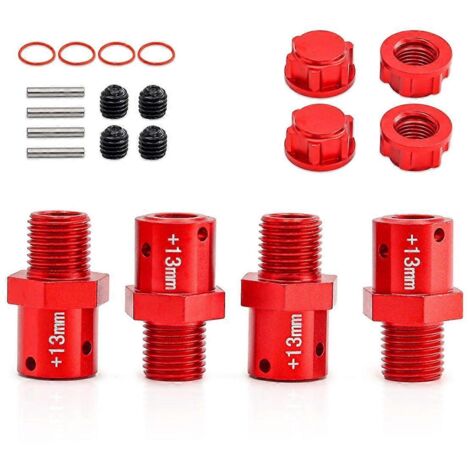 Kit de connecteurs 13 mm pour voiture RC Arrma 1/8 Kraton rouge (1/5)