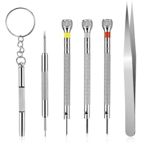 Tournevis d'horloger 0,8-1,4 mm, tournevis de précision avec pince à épiler (voir illustration) (1/5)